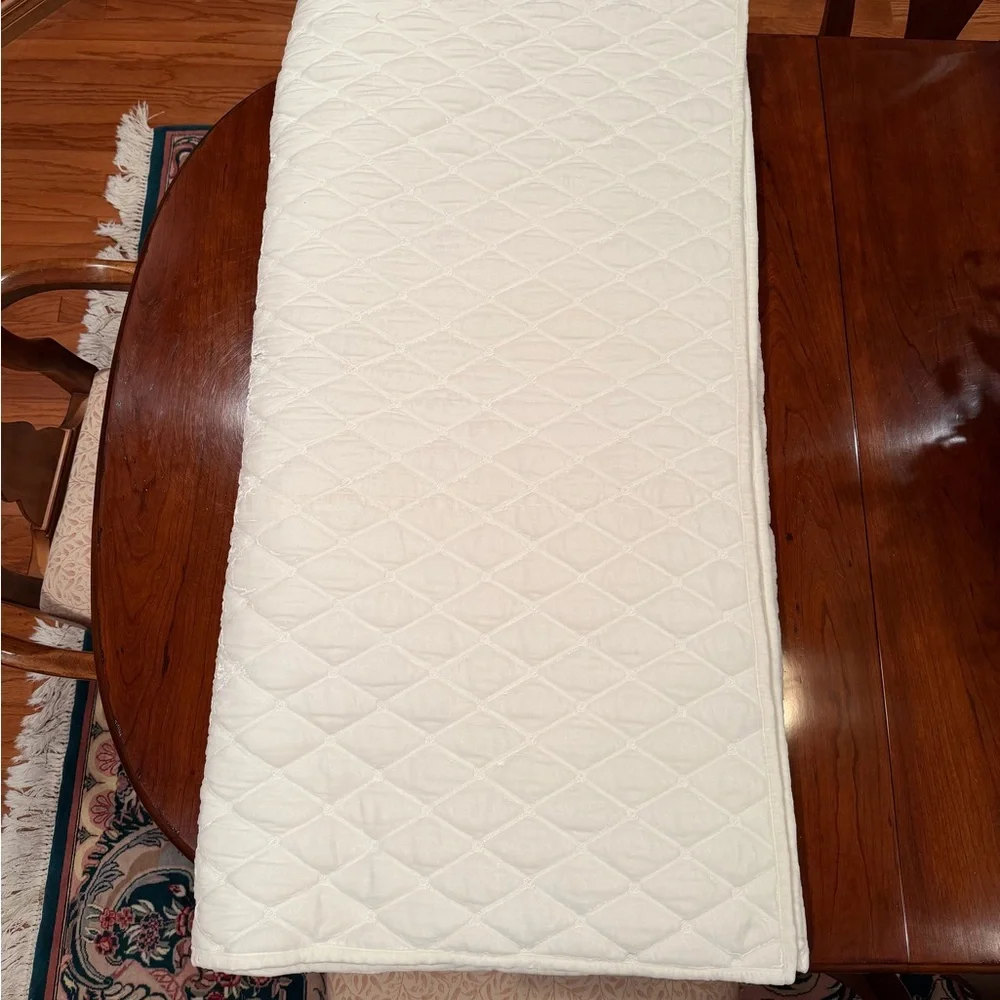 Martha Stewart Tufted Velvet FULL / QUEEN Quilt IVORY - $300
